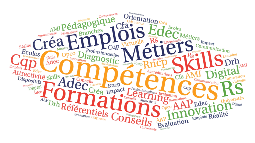Nuage de mots Skills & Data Agency emploi compétences formation