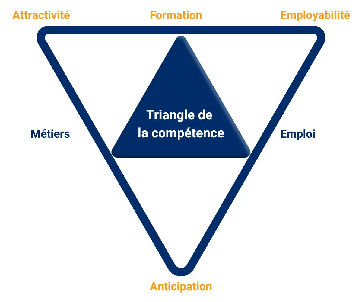 Triangle de la compétence Skills & Data Agency emploi compétences formation Triangle de la compétence Skills & Data Agency emploi compétences formation